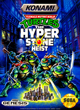 Teenage Mutant Ninja Turtles: Hyperstone Heist box art for Sega Mega Drive